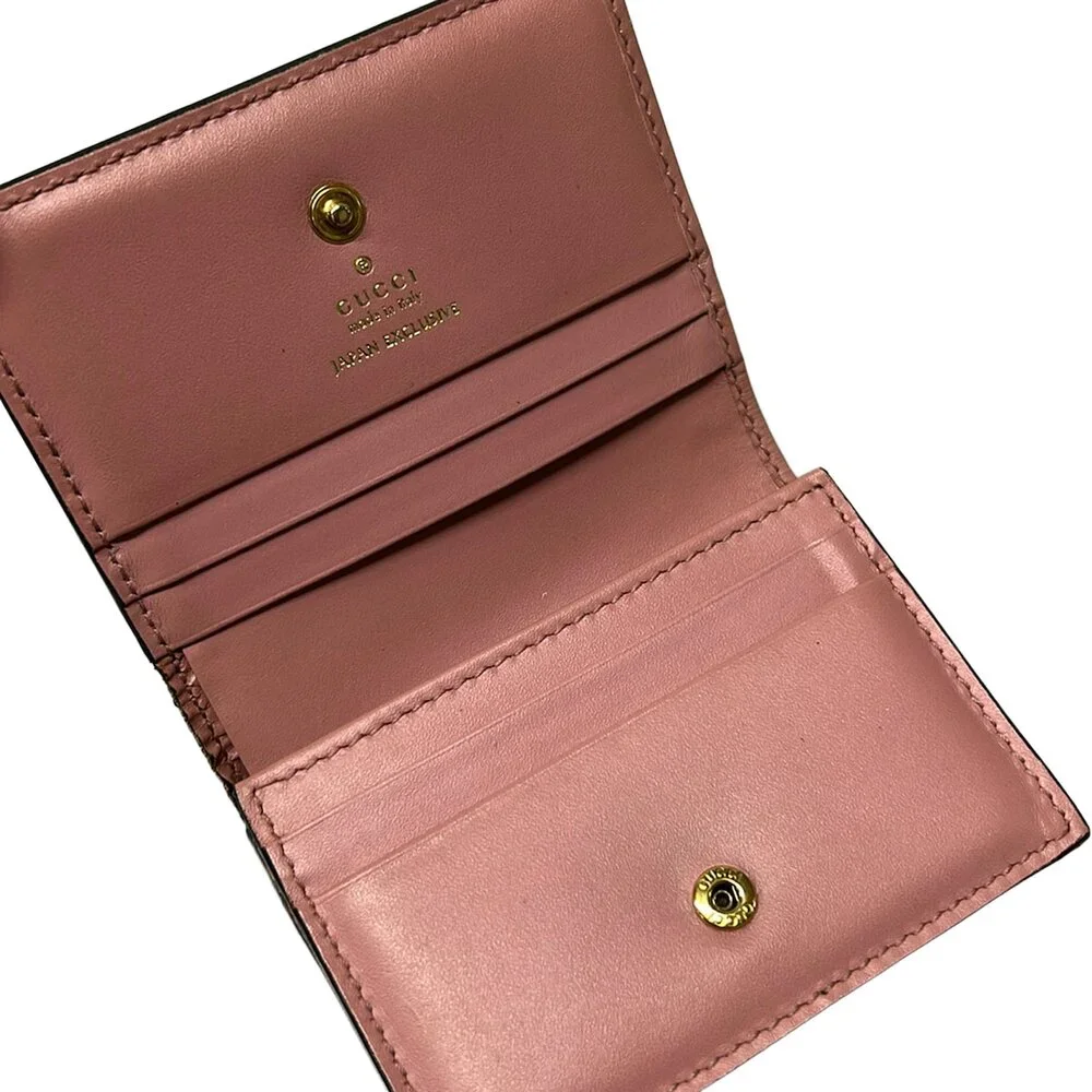 Gucci Cherry Bifold Wallet 476050 Pink Red Multi